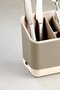 Hermia 2LIBNM-8052 Organizador de Plástico Beige Set de 2 Piezas para Cocina, Baño u Oficina 16.5x10x14 cm